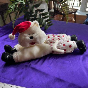 📌Doze Clothes  Sweet Stuff  Dog with Santa Hat, Belly with Zipper for Stuffing